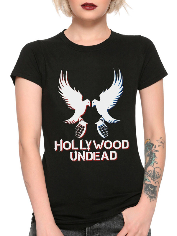 

Футболка женская Dream Shirts Лого Hollywood Undead черная M, Лого Hollywood Undead