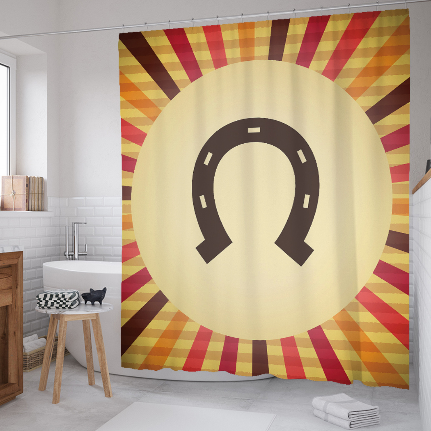 

Штора (занавеска) для ванной JoyArty "Скопление удачи" из сатена, 180х200 см с крючками, Скопление удачи