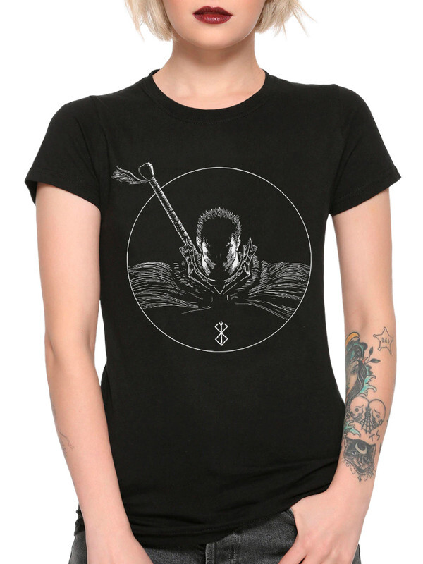 

Футболка женская Dream Shirts Аниме Берсерк - Гатс черная M, Черный, Аниме Берсерк - Гатс