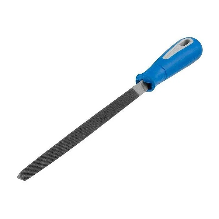 Напильник трехгранный 150мм КОБАЛЬТ, для заточки ножовок, двухкомпонентная рукоятка трехгранный напильник для заточки ножовок кобальт