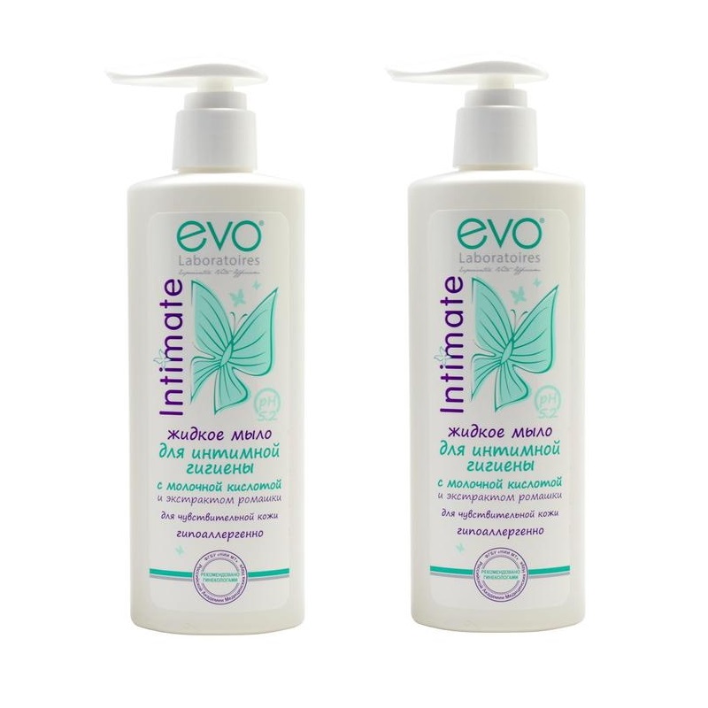 Купить Комплект EVO Мыло жидкое для интимной гигиены для чувствительной кожи 200 мл х 2 шт, Комплект EVO Мыло жидкое для интимной гигиены для чувствительной кожи 200 мл. х 2 шт.