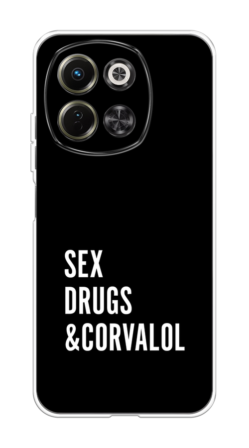 

Чехол на Tecno Spark 30 5G Corvalol, Черный;серый;белый, 309750-1