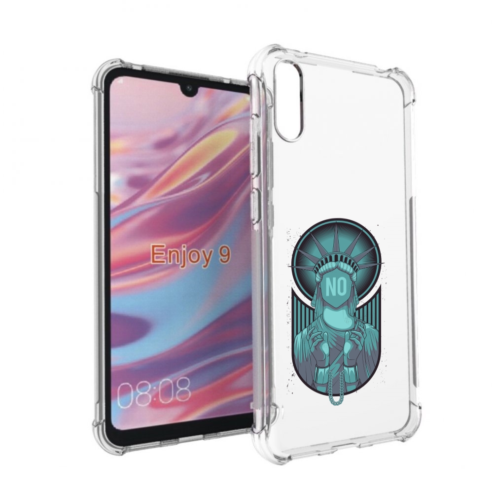 

Чехол бампер MyPads статуя свободы зеленый для Huawei Enjoy 9., Прозрачный, Tocco