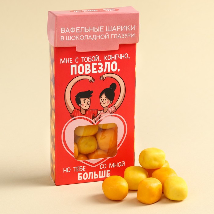 

Вафельные шарики Фабрика Счастья в глазури дыня-банан, 50 г