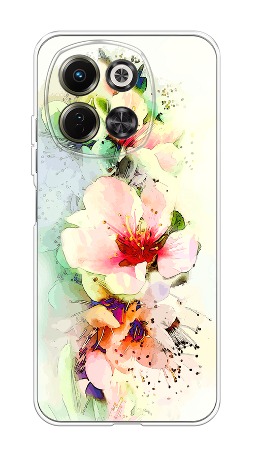 

Чехол на Tecno Spark 30 5G Нежные цветы, Зеленый;розовый, 309750-1