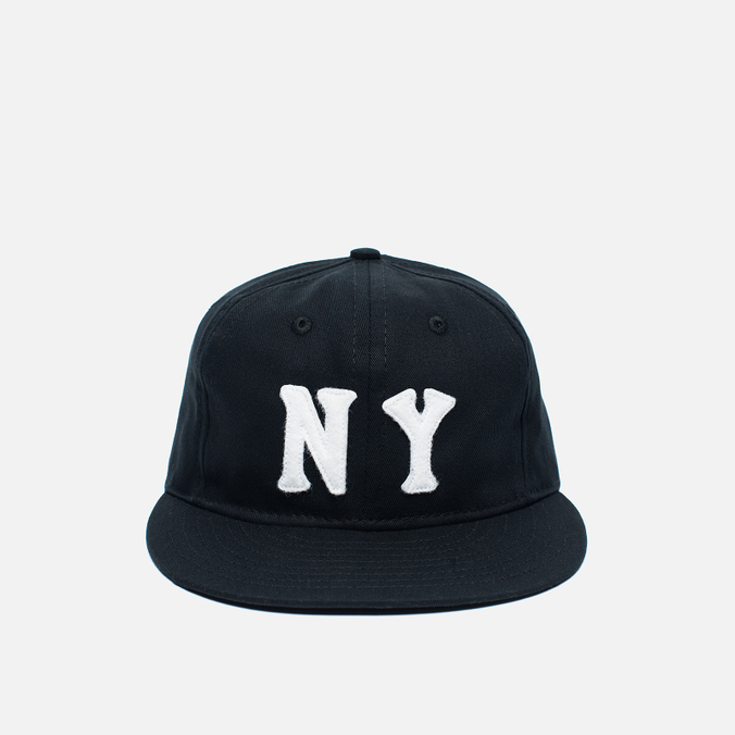 Кепка Ebbets Field Flannels New York Black Yankees Vintage Inspired чёрный, ONE SIZE