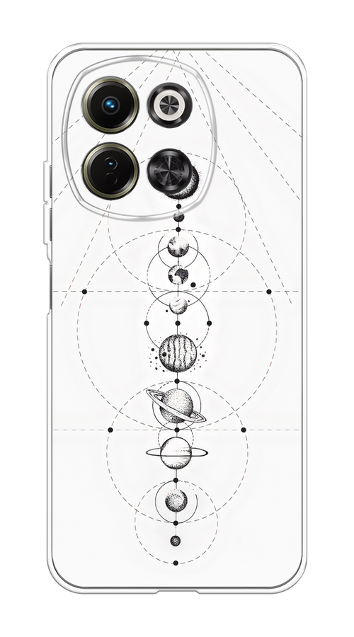 

Чехол на Tecno Spark 30 5G Парад планет, Серый, 309750-1