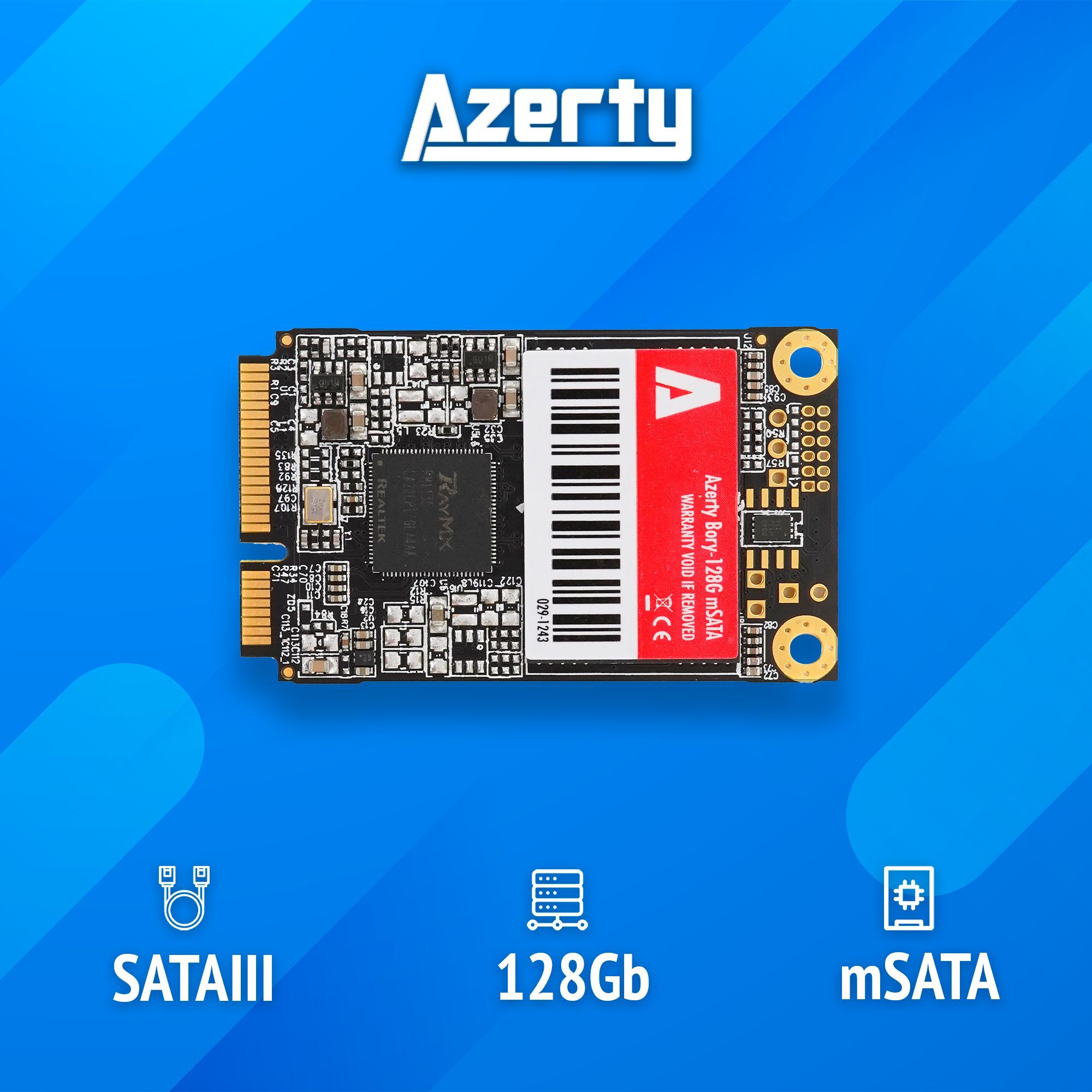 SSD накопитель Azerty Azerty Bory mSATA 128G mSATA 128 ГБ (029-1243)