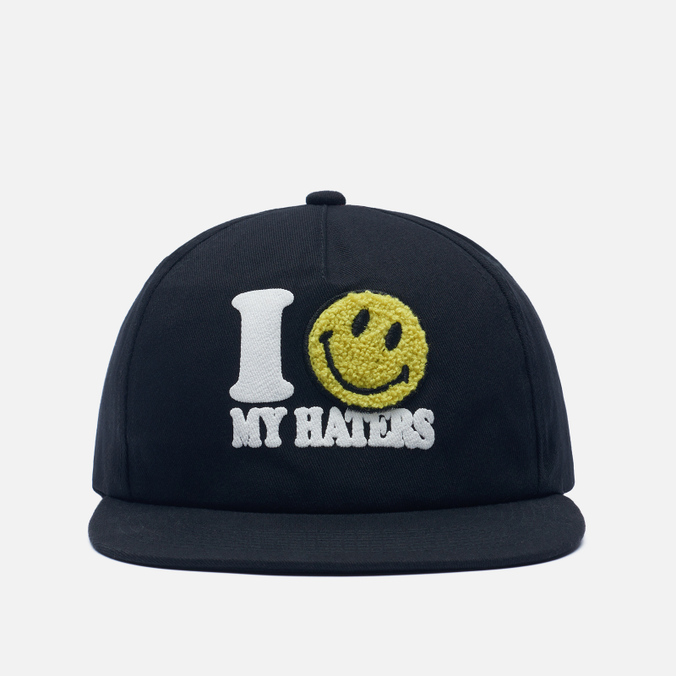 Кепка MARKET Smiley Haters 5 Panel чёрный, Размер ONE SIZE