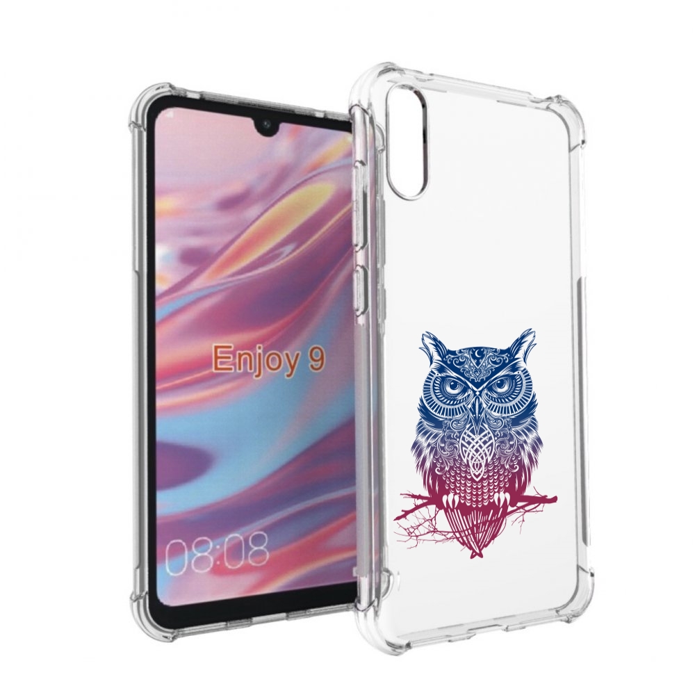 

Чехол бампер MyPads хиппи сова для Huawei Enjoy 9., Прозрачный, Tocco