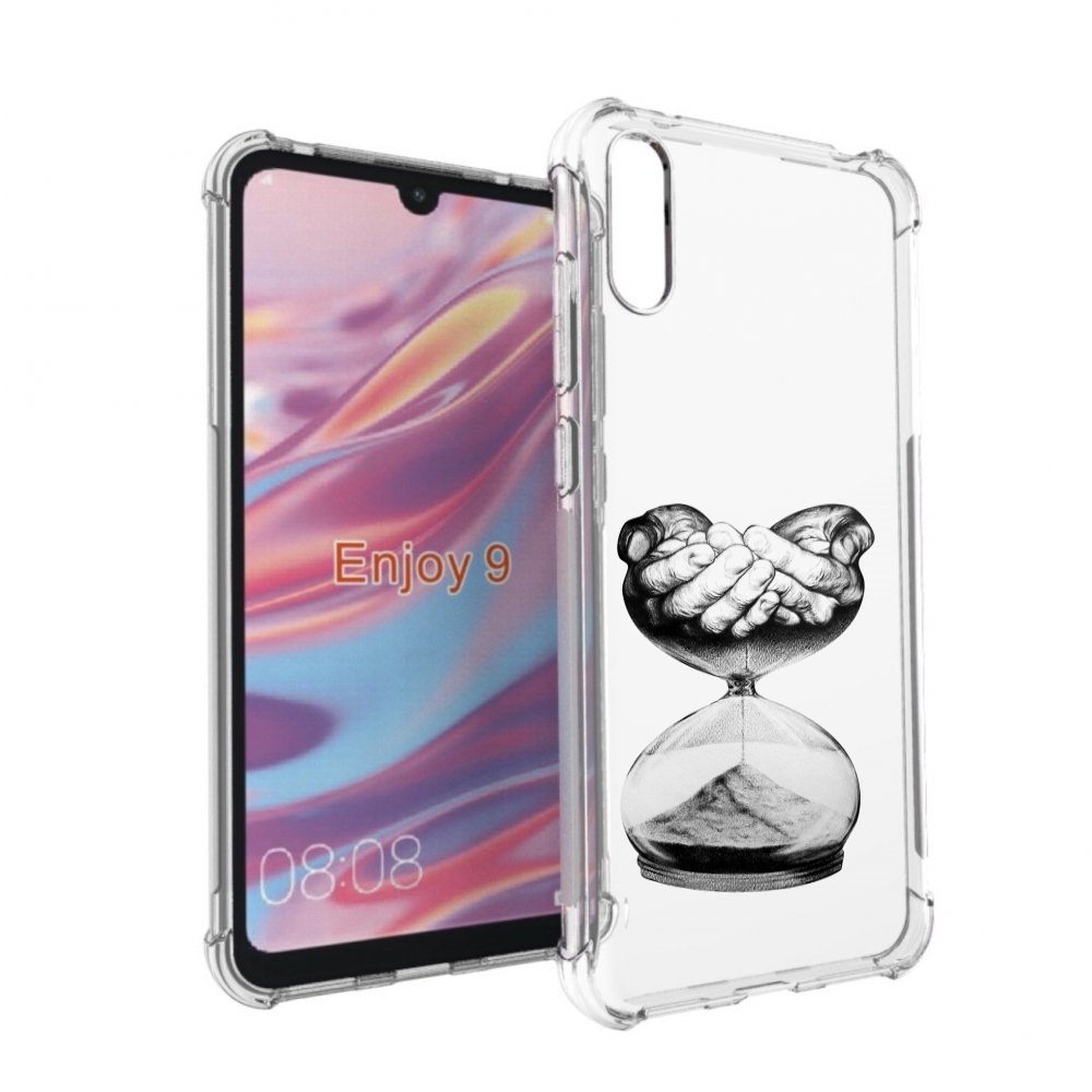 Чехол бампер MyPads часы жизни черно белый для Huawei Enjoy 9.
