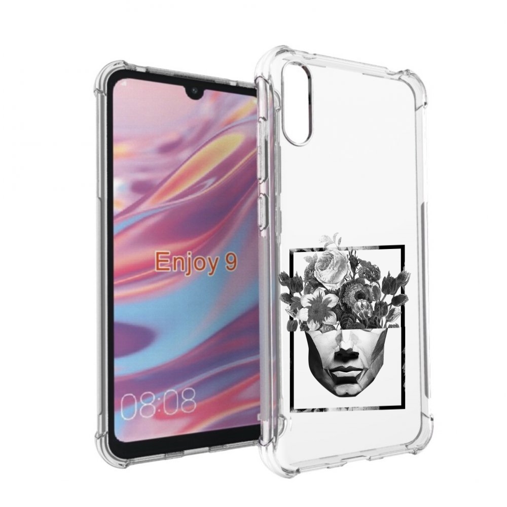 

Чехол бампер MyPads черно белая ваза в абстракции для Huawei Enj, Прозрачный, Tocco