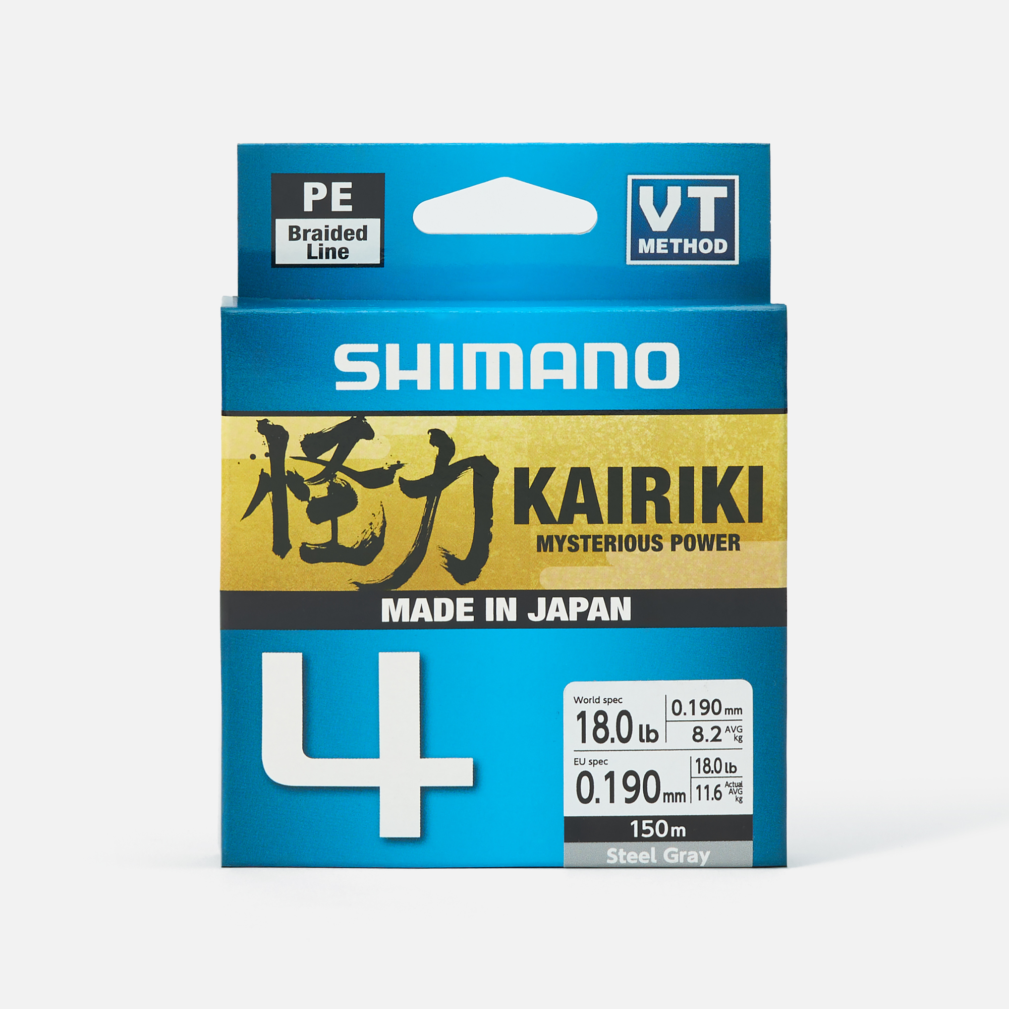 Леска Shimano Kairiki 4, 150м, серая