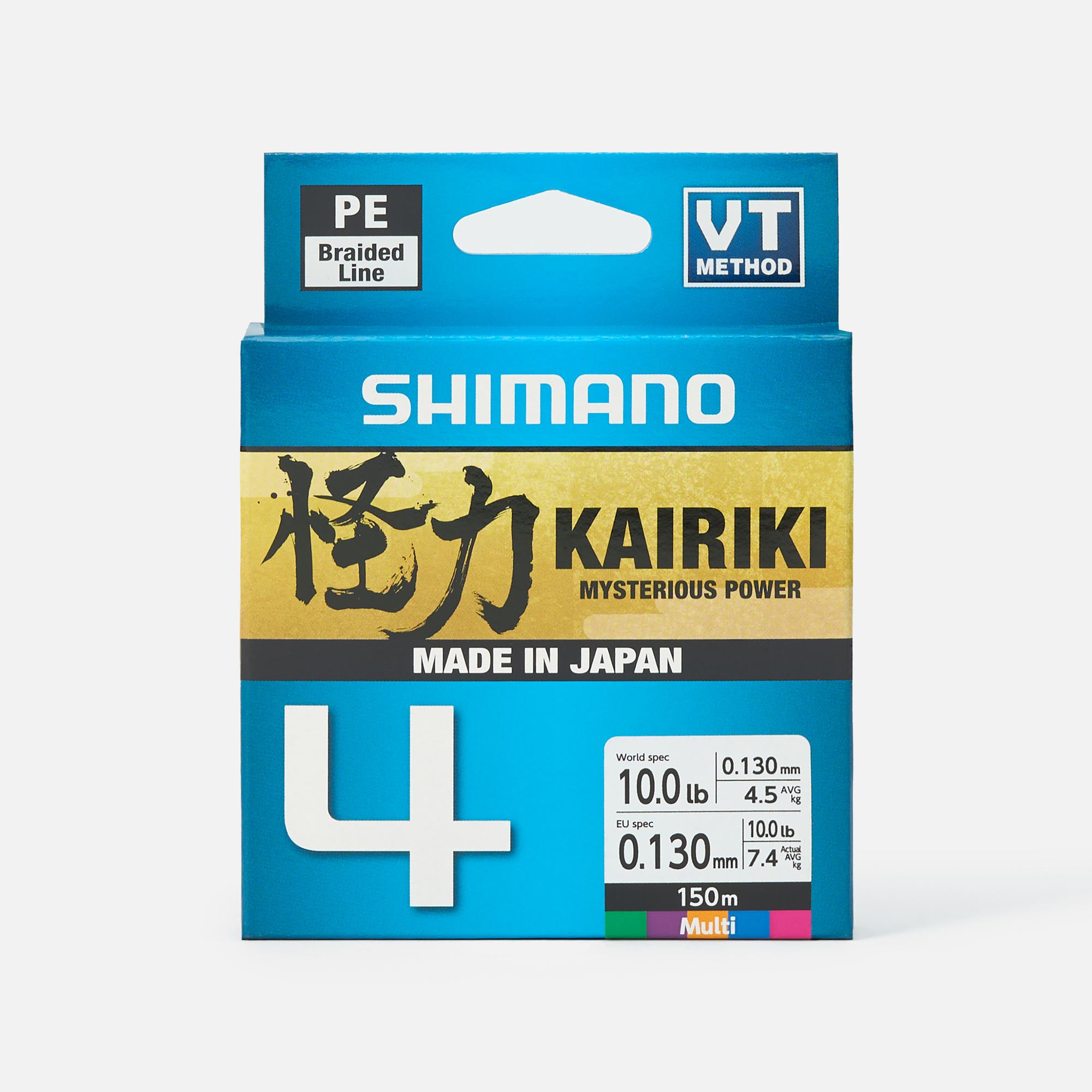 Леска Shimano Kairiki 4, 150м, разноцветная