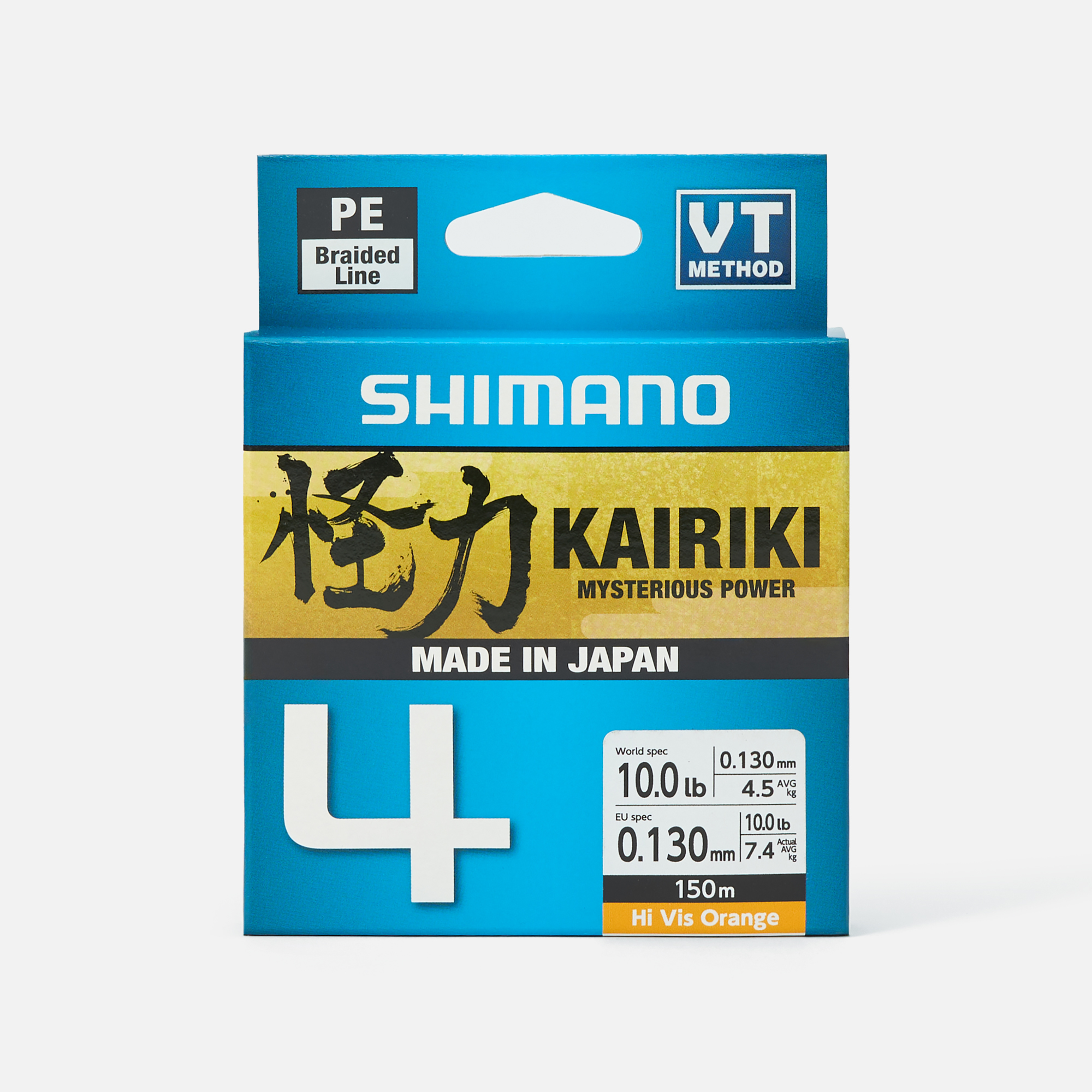 Леска Shimano Kairiki 4, 150м, оранжевая