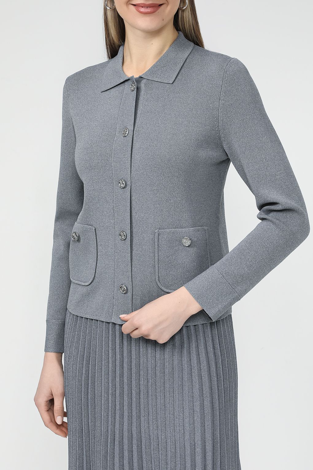 

Кардиган женский SABRINA SCALA SS2312T4222 серый L, SS2312T4222