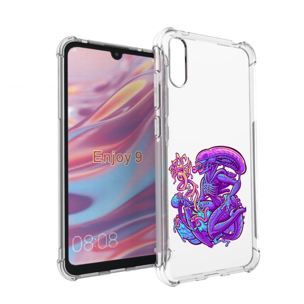 

Чехол бампер MyPads чужой фиолетовый цвет для Huawei Enjoy 9., Прозрачный, Tocco