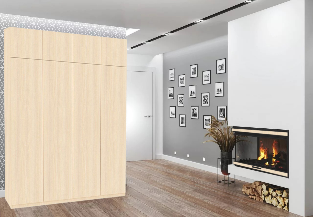 

Шкаф распашной QualisMebel Марсель 1 1900х650х2500 дуб молочный, Желтый, Марсель 1