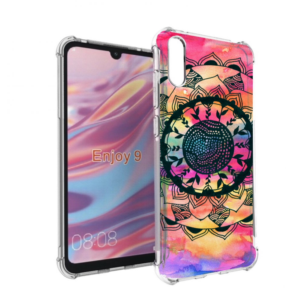 

Чехол бампер MyPads яркая абстракция круглый цветок для Huawei E, Прозрачный, Tocco