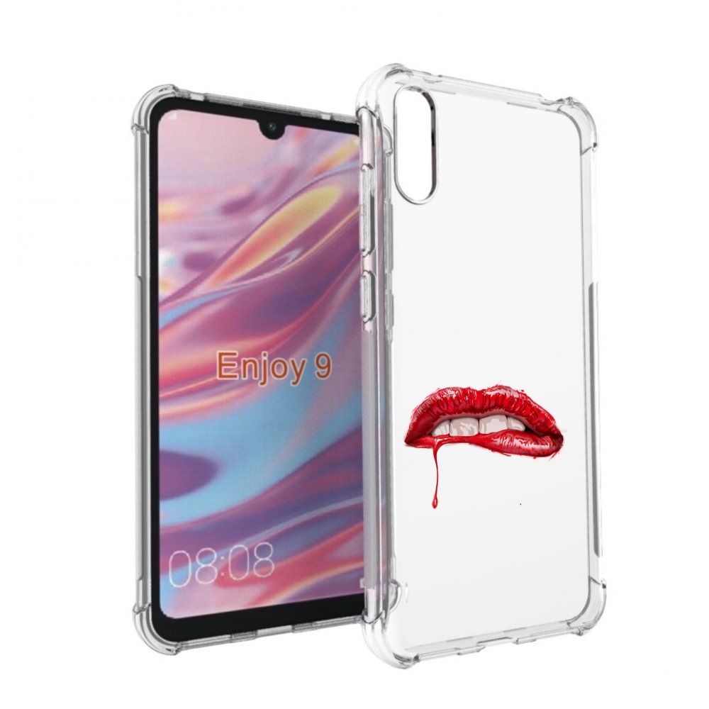 

Чехол бампер MyPads яркие красные губы для Huawei Enjoy 9., Прозрачный, Tocco