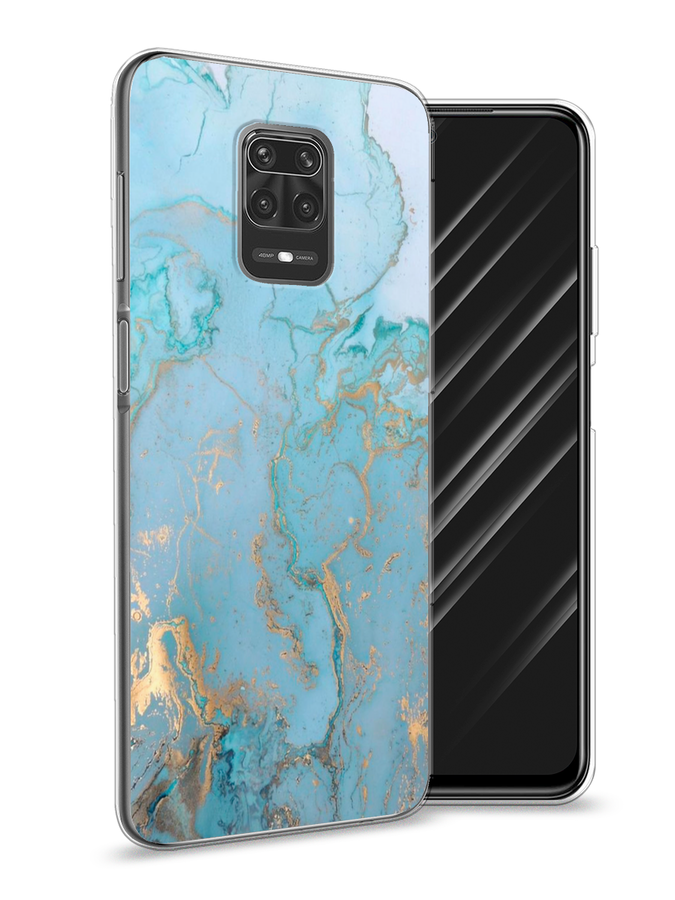 

Чехол Awog на Xiaomi Redmi Note 9S "Голубой мрамор рисунок", Разноцветный, 37950-3