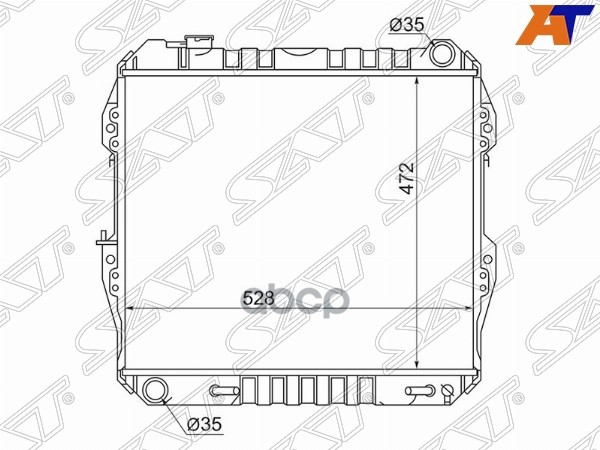 

Радиатор Toyota Surf/Hilux/4-Runner V6 3.0 89-95 Алюминий Sat арт. ST-10-0033