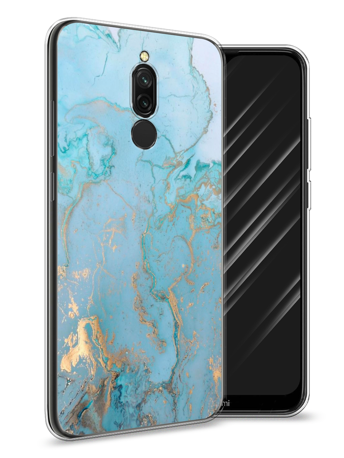 

Чехол Awog на Xiaomi Redmi 8 "Голубой мрамор рисунок", Разноцветный, 37150-3