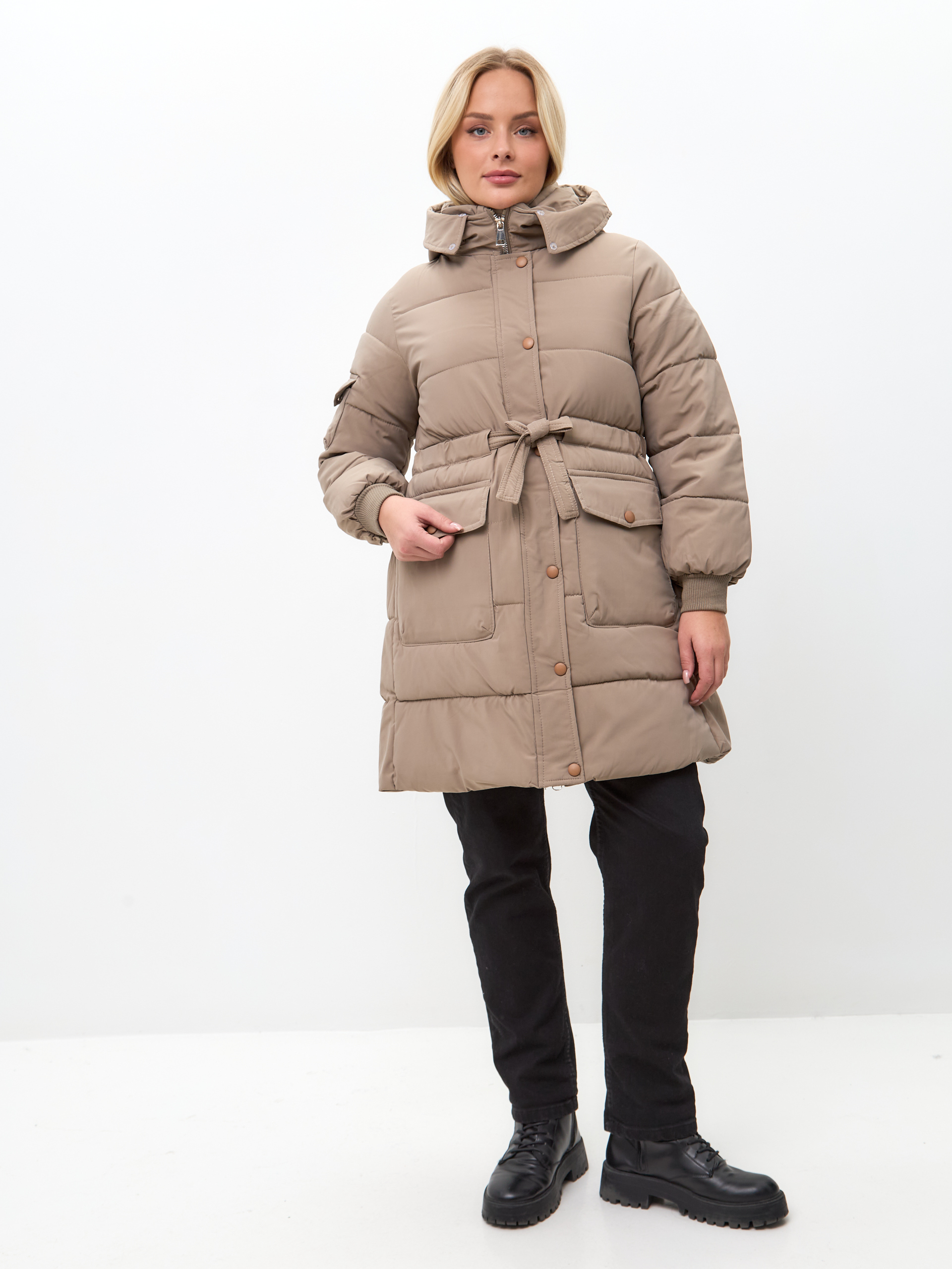 

Куртка женская DaPrivet 231113 коричневая XL, Коричневый, 231113