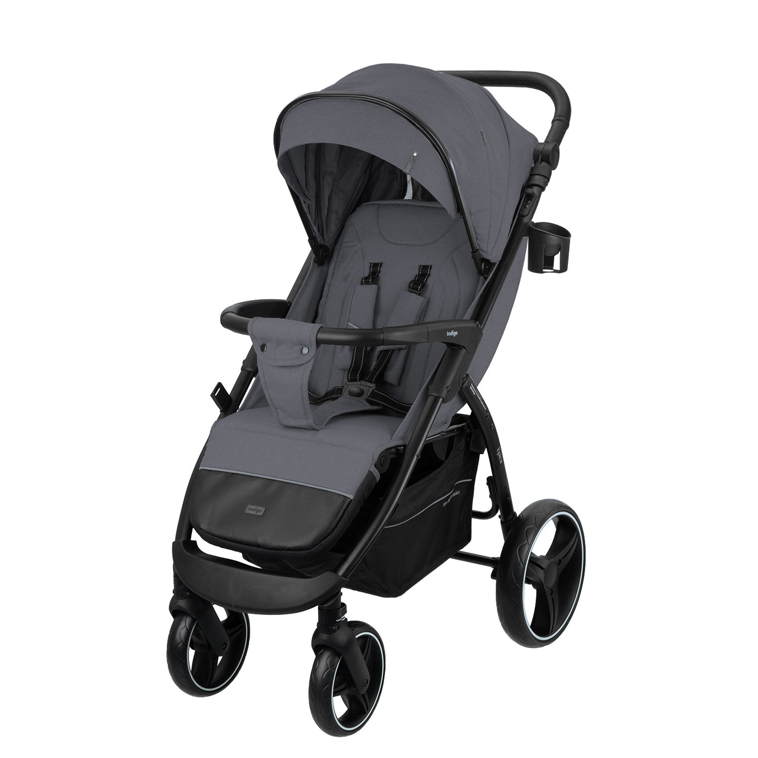 

Коляска прогулочная Indigo EPICA XL, темно-серый, с регулируемой ручкой, EPICA XL с регулируемой ручкой