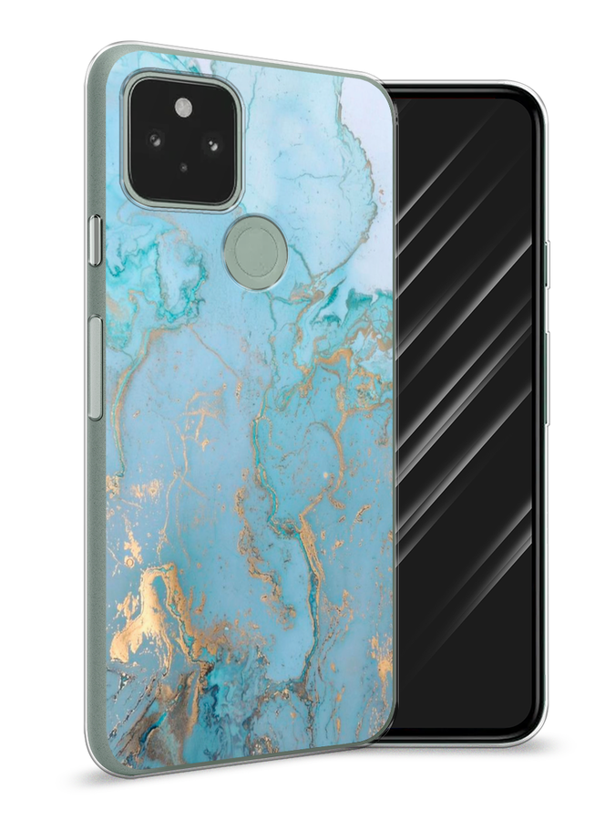 

Чехол Awog на Google Pixel 5A "Голубой мрамор рисунок", Разноцветный, 271050-3