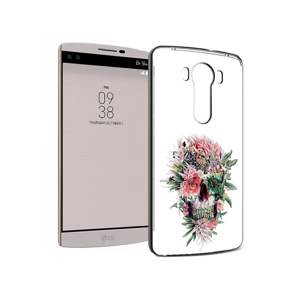 

Чехол MyPads Tocco для LG V10 череп из цветов (PT25325.78.677), Прозрачный, Tocco