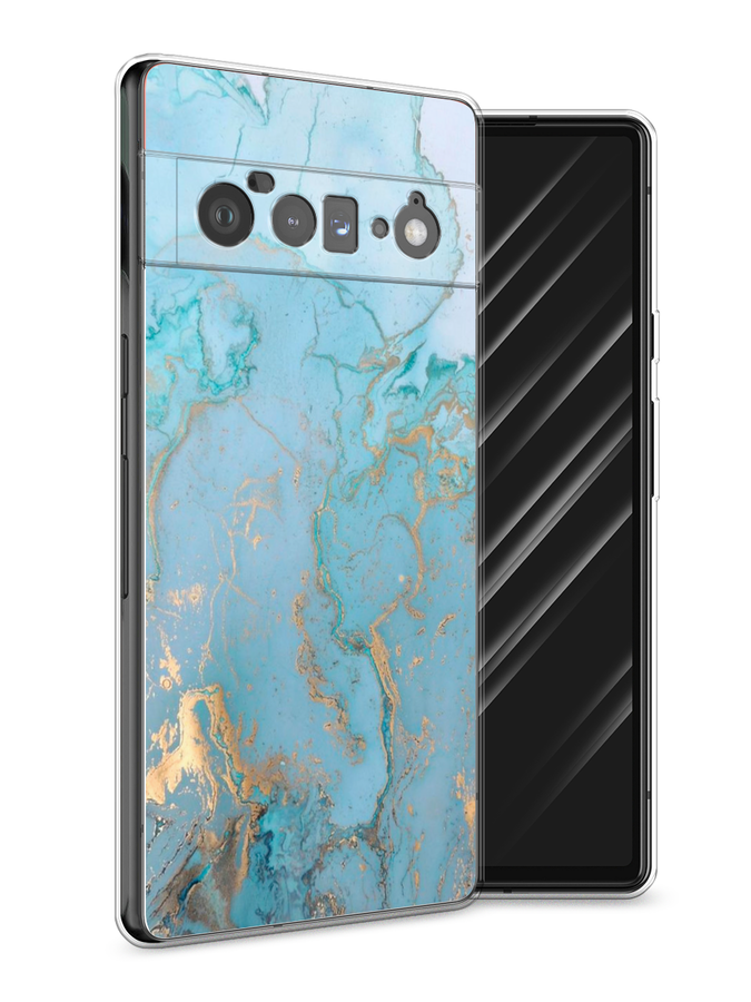 

Чехол Awog на Google Pixel 6 Pro "Голубой мрамор рисунок", Разноцветный, 270950-3