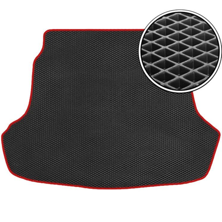 

Коврик EVA в багажник Toyota Land Cruiser 200 2012 -2021, черный, красный кант, 45021R