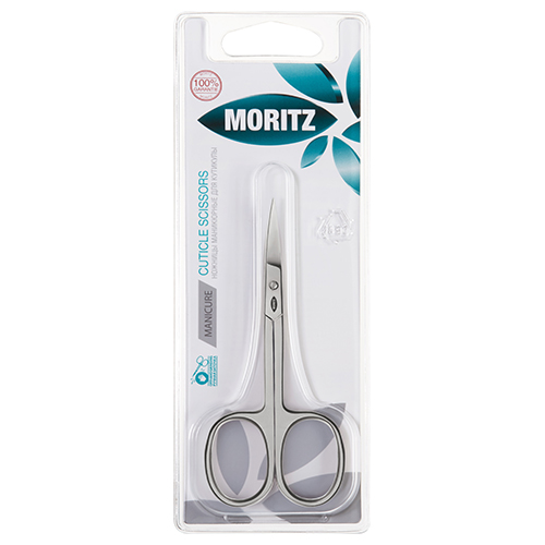 Ножницы для кутикулы MORITZ с тонкими изогнутыми лезвиями moritz нож для кутикулы wave 2 в 1 с пушером
