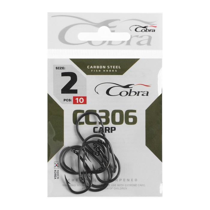 Крючки Cobra CARP сер. CC306 разм. 002 10шт.