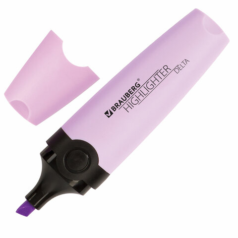 

Текстовыделитель BRAUBERG "DELTA PASTEL", ЛАВАНДОВЫЙ, линия 1-5 мм, 1 шт, Фиолетовый