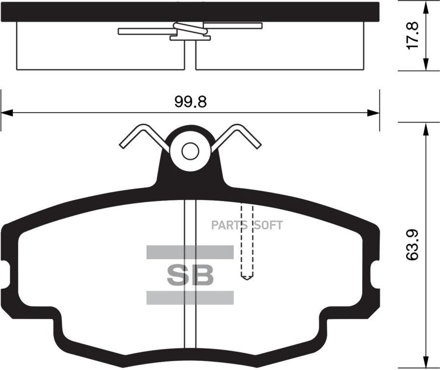 

Тормозные колодки Sangsin brake передние дисковые SP2008