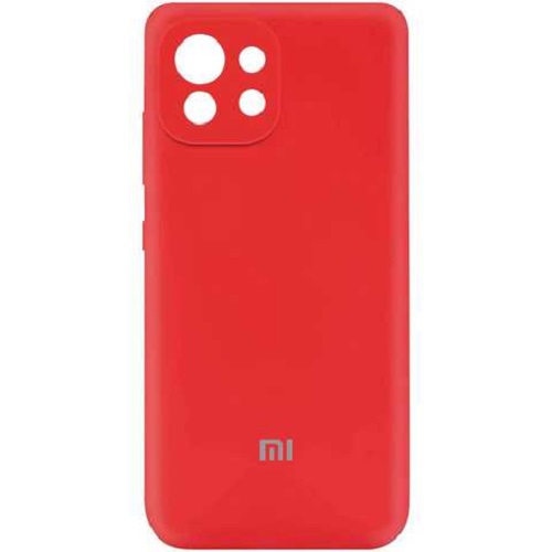 Чехол для Xiaomi Mi 11 lite Silicone cover Красный