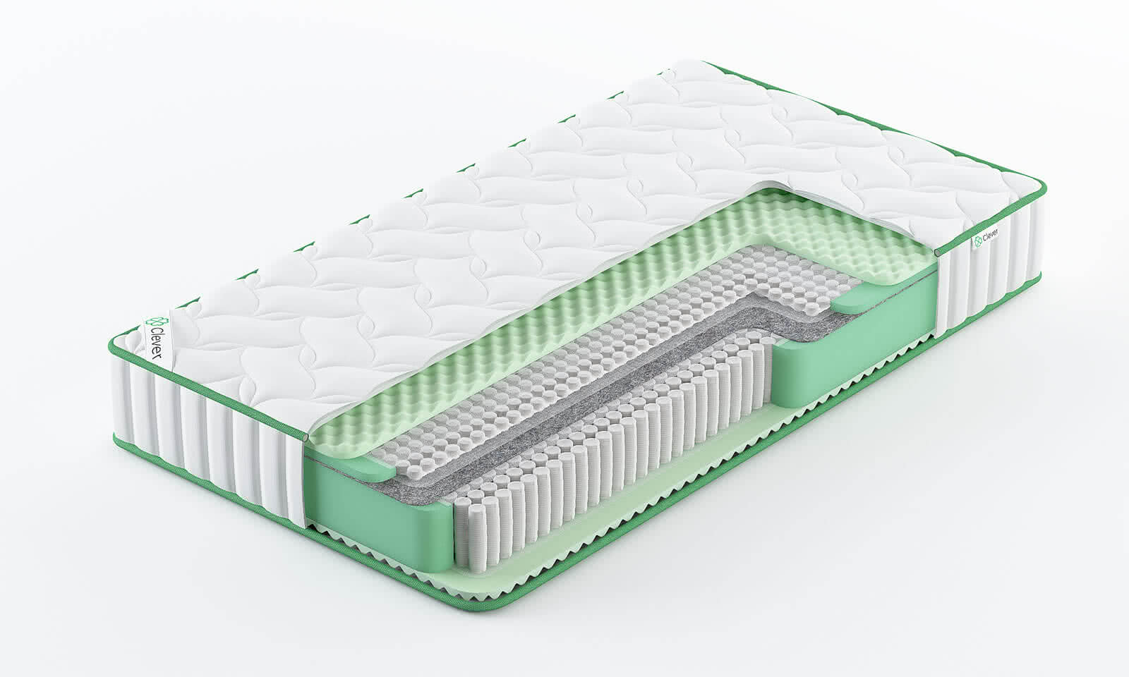 

Матрас Clever HybridWave S1000 125x155, Белый, HybridWave S1000