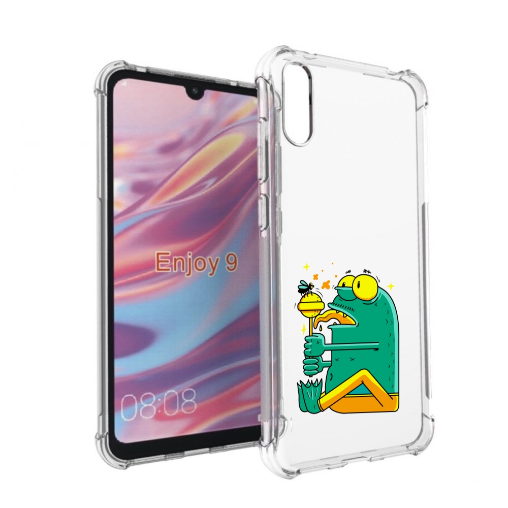 

Чехол бампер MyPads Зеленая лягушка с чупа чупсом для Huawei Enj, Прозрачный, Tocco