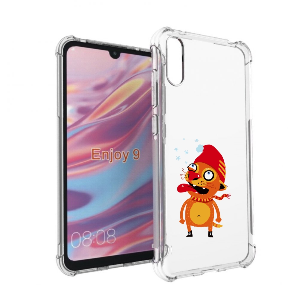 

Чехол бампер MyPads Зимний кот для Huawei Enjoy 9., Прозрачный, Tocco