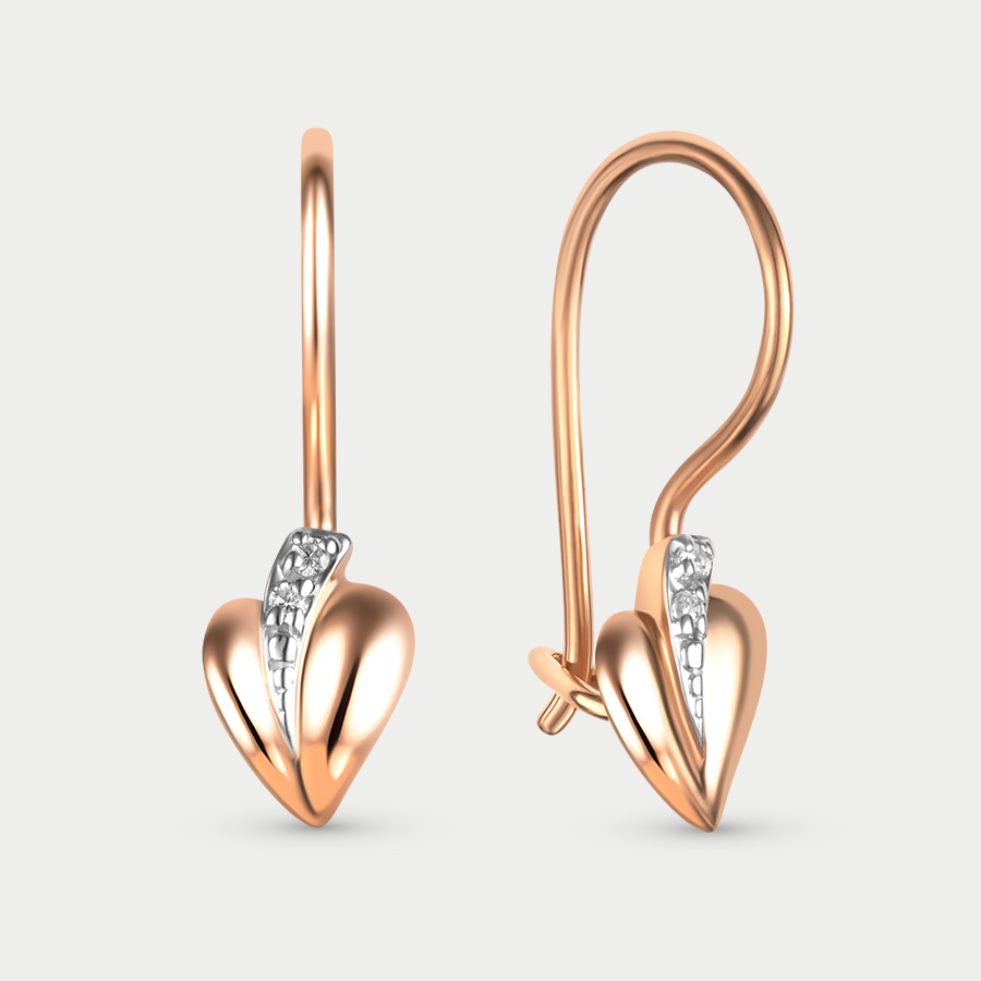 Серьги из золота с фианитом GOLD CENTER 022422-1102