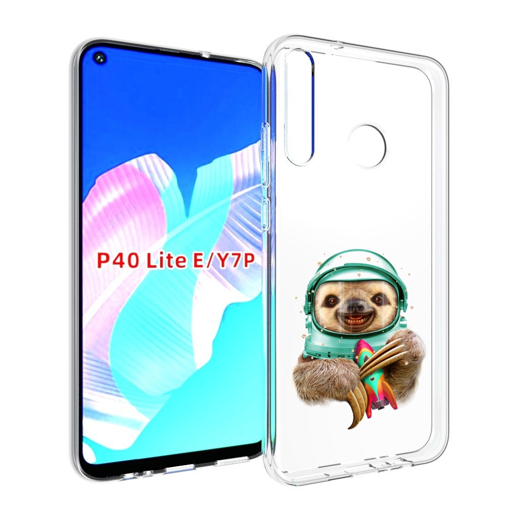 

Чехол бампер MyPads Ленивец астронавт для Huawei P40 Lite E., Прозрачный, Tocco