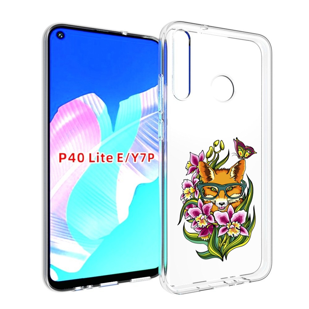 

Чехол бампер MyPads Лиса в цветах для Huawei P40 Lite E., Прозрачный, Tocco