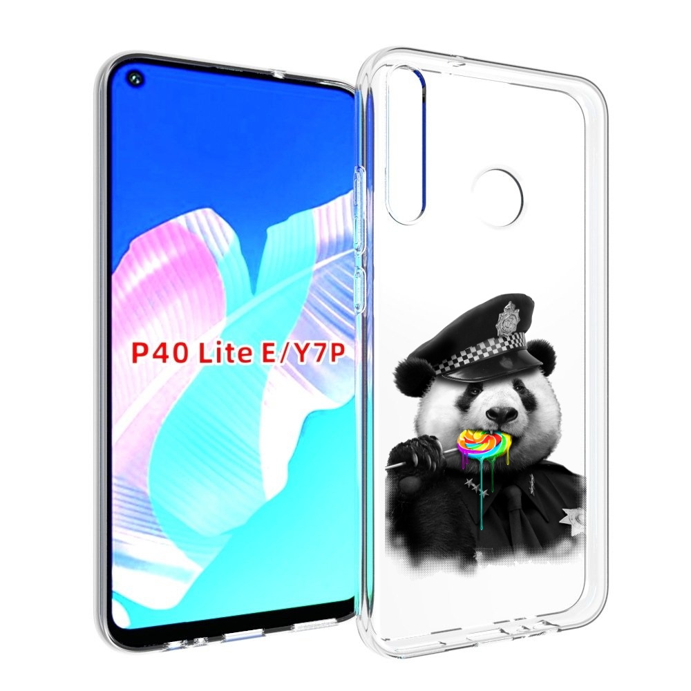 Чехол бампер MyPads Панда полиция для Huawei P40 Lite E.