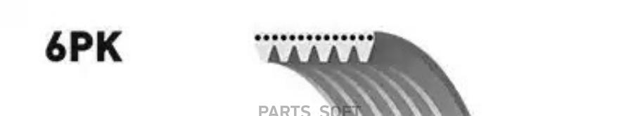 

GATES Ремень поликлиновый GATES 6PK2063
