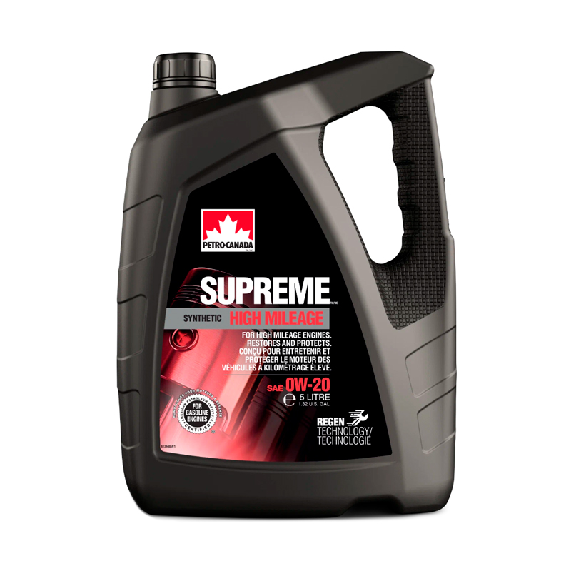 фото Моторное масло для бензиновых двигателей supreme synthetic high mileage 0w-20 petro-canada