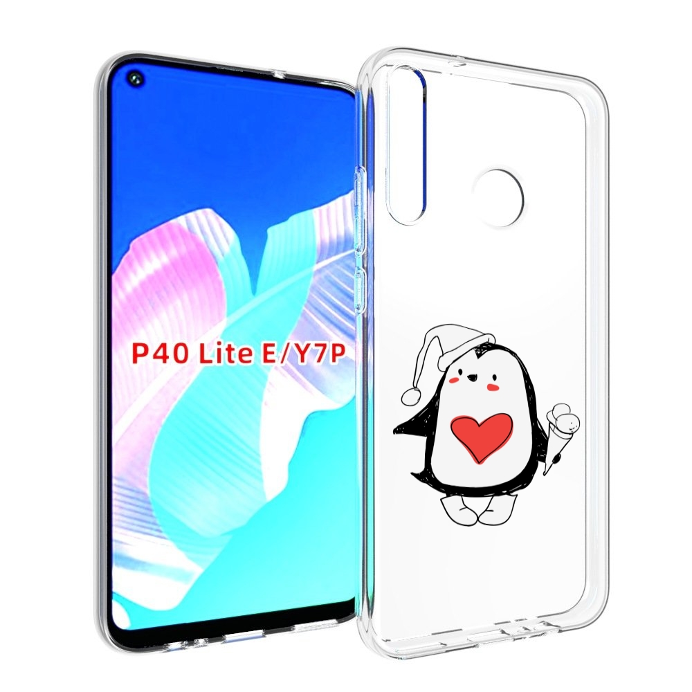 Чехол-бампер Пингвин с мороженым для Huawei P40 Lite E от MyPads.