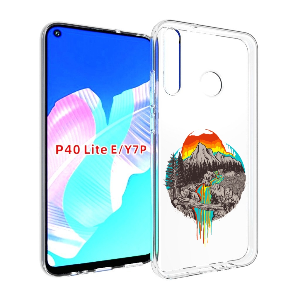 

Чехол бампер MyPads Радужный водопад для Huawei P40 Lite E., Прозрачный, Tocco