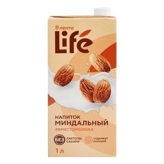 Напиток миндальный Лента Life оригинальный 1 л